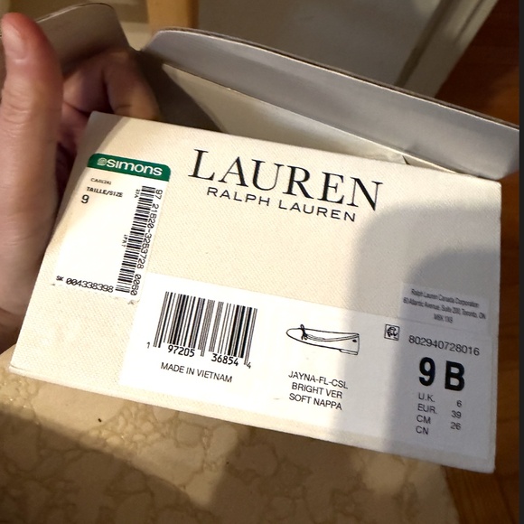 Lauren Ralph Lauren Jayna red real leather ballet flats NWT - Picture 7 of 10